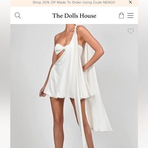 Dollhouse fashion Anthia dress in custom satin